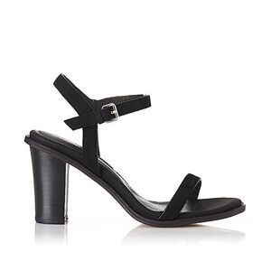 Alias Mae Everly Black Leather Mid Heel Sandals